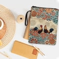 thumbnail image 3 of HELLHERO Books Sleeve with Handle Polyester Fabric Storage & Portability Zipper Pouch Zipper Book Cover Carrying Case with Waterproof for Women Gift, Rooster & Floral Mandala, 3 of 8