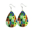 thumbnail image 1 of Pendientes para mujer, regalos para mujer, moda femenina, pendientes con estampado de gota verde del Día de San Patricio, pendientes de botón para mujer., 1 of 3