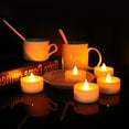 thumbnail image 3 of CJC 6 Pcs LED Tea Lights Candles with Remote & Timer - Battery Operated - Flameless Flickering Fake Candles for Home Holiday Wedding Decor - Warm Yellow, 3 of 9