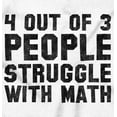 thumbnail image 2 of 4 Out of 3 People Struggle Math Nerdy Men's Graphic T Shirt Tees Brisco Brands S, 2 of 4