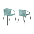 thumbnail image 2 of Snack Indoor Outdoor Stackable Steel Dining Chair with Wasabi Rope - Set of 2, 2 of 8