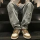 thumbnail image 5 of Pantalones vaqueros Vibe de estilo americano para hombre, pantalón de pierna recta, informal, marca de moda, Hip Hop, estrella, marca europea, 5 of 5