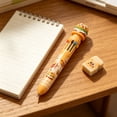 thumbnail image 6 of huayou Cute Bunny Topper Ten Color Retractable Ballpoint Pen, Lovely Anime Print Multi Ink Color Writing Pen, for Daily Note Taking and Office Draft Use, 6 of 6