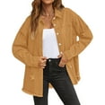 thumbnail image 2 of Fantaslook Denim Jackets for Women Trendy Frayed Hem Shackets Casual Button Up Jean Jacket Coats, 2 of 8