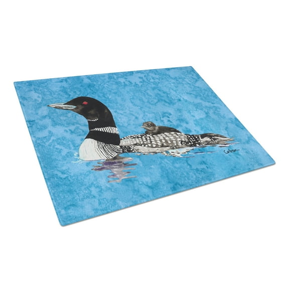 Caroline's Treasures Loon Glass Cutting Board Large
