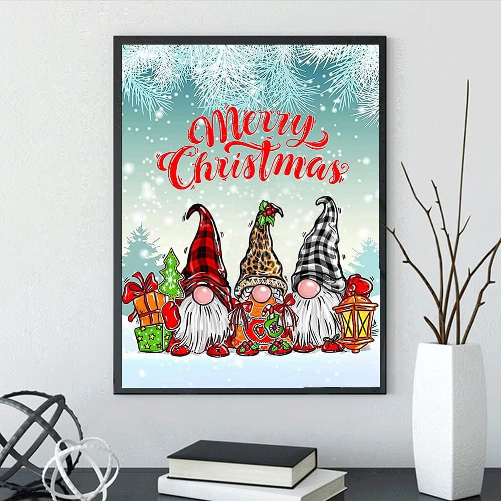 DIY 5D Diamond Painting Kit (For Adults) Diamond Painting "Christmas Dwarf" - Full Diamond Crystal Rhinestone Embroidery Craft Kit, Can Be Used As Gift, Wall Decoration