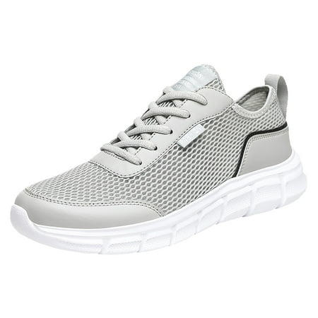 

adviicd Men Shoes Sport Running Shoes for Mens Mesh Breathable Trail Runners Fashion Sneakers Grey 11.5