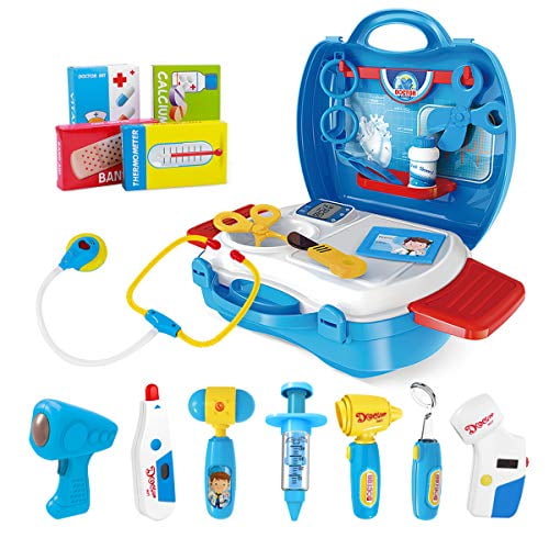 Player Working Stethoscope Children Medical Toys Doctor Nurse Medical Pretend Play Educational Toys Blue TOYANDONA Kids Stethoscope Toy Virtual Single