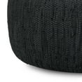 thumbnail image 3 of Simpli Home Simpli Home Fredrik 30 inch Wide Boho Pouf in Black Genuine Woven Leather, Assembled, 3 of 8