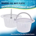thumbnail image 4 of Swimming Pool Skimmer Replacement Basket with Handle, 2 Pack - Above Ground Pool Thru-Wall Skimmer Baskets, 4 of 6