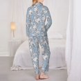 thumbnail image 6 of Wukai Lily Flower Print Women's Pajama Set - Soft Long Sleeve Sleepwear for Comfort and Style-X-Large, 6 of 9
