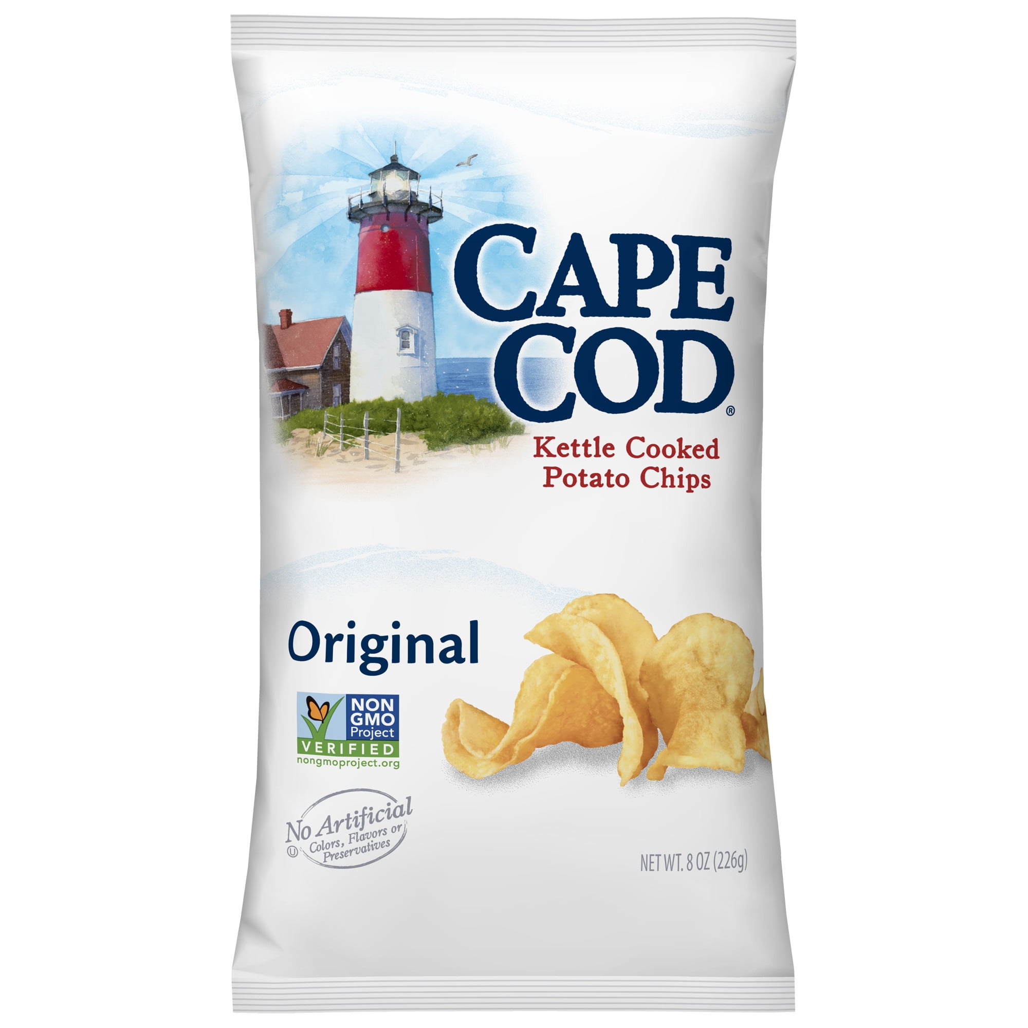 Cape Cod Potato Chips, Original Kettle Cooked Chips, 8 Oz - Walmart.com ...