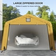 thumbnail image 5 of Outsunny 12' x 20' Portable Garage Carport with Ventilation Windows, Beige, 5 of 9