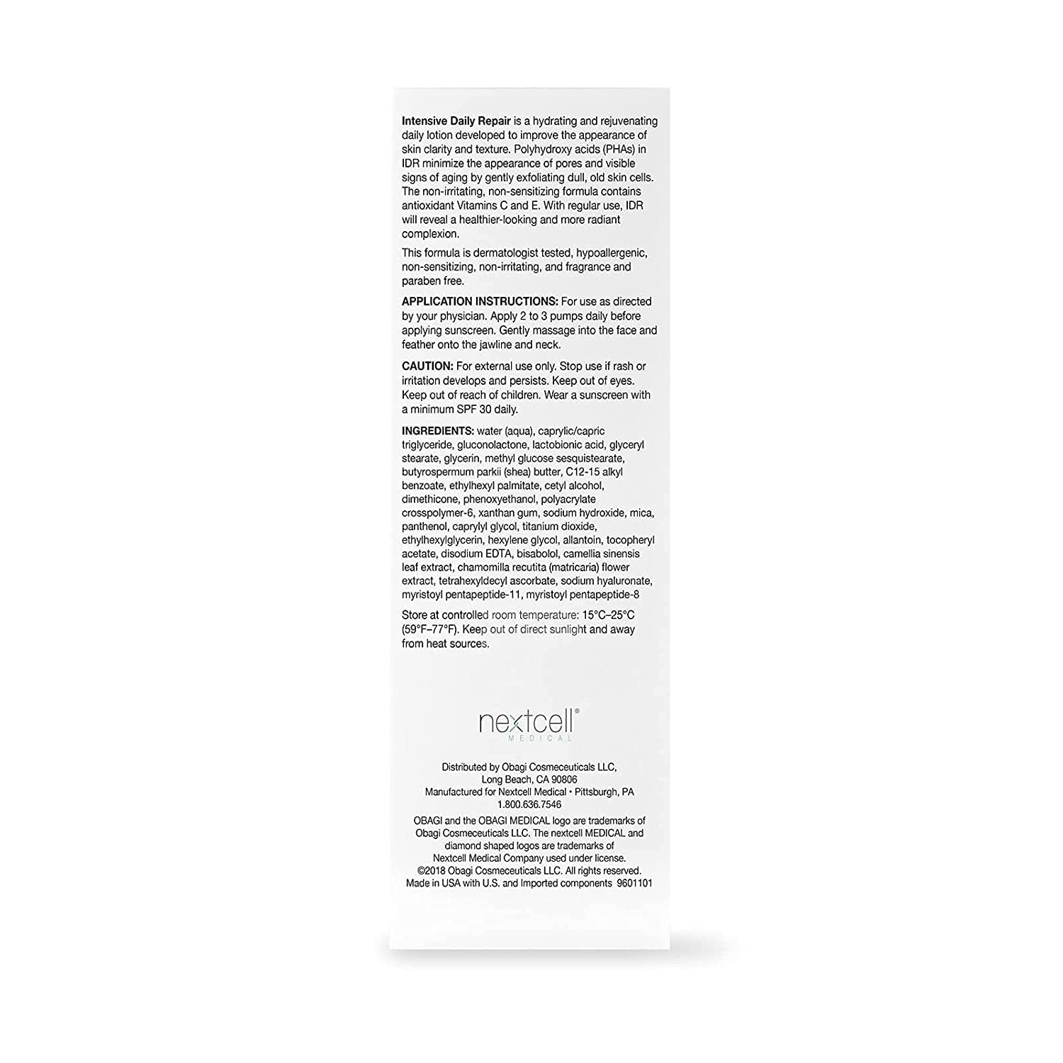 Obagi SUZANOBAGIMD Intensive Daily Repair Exfoliating Hydrating Facial Lotion, 2 oz.