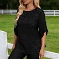 thumbnail image 7 of Tauxra Women's Sparkly Party Top, Loose Fit Long Sleeve Elegant Blouse for Women, Comfortable Casual Wear for Daily and Party, 7 of 7