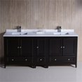 thumbnail image 3 of Fresca Oxford 72" Espresso Double Sink Bathroom Cabinets with Top and Sinks, 3 of 3