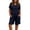 Navy, variant on AHTJRT Cotton Linen Set for Women Lightweight Casual Outfits Dressy Crewneck Short Sleeve Top and Loose Shorts Orange S