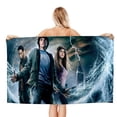 thumbnail image 1 of Percy Jackson Toalla de playa de secado rápido con diseño temático, regalo para mujeres y niñas, ideal para cumpleaños, fans, amantes de la música, uso en la playa o al aire libre, 78 × 150 cm, 1 of 6