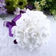 thumbnail image 2 of Ramo de novia de rosas y perlas para dama de honor, flores artificiales de seda para novia, soportes para flores, 2 of 4