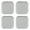 Grey, variant on TOP-MAX 4PCS Square Self-Adhesive Door & Wall Collision Stoppers Soft Gel Door Bumper Mini Doorknob Door Handle Bumper