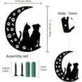 thumbnail image 3 of Black Cat Metal Wall Art Iron Wall Decor Hanging Wall Display Simple Home Decoration Living Room Bedroom Kitchen Gift for DIY Women Men Birthday Housewarming Party 11.8x9.8 Inch Black Cat, 3 of 9