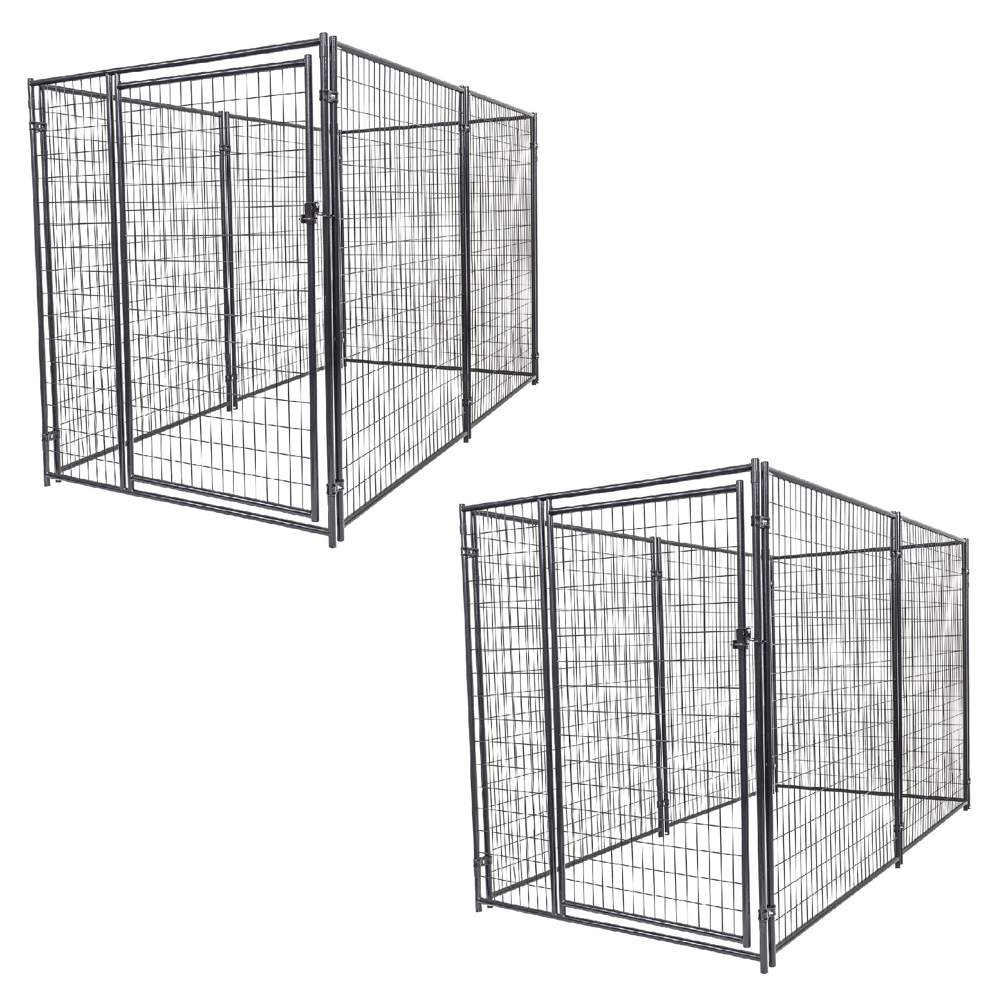 Lucky Dog Modular Outdoor Pet Kennel, 10'L x 5'W x 6'H, 2 Pack