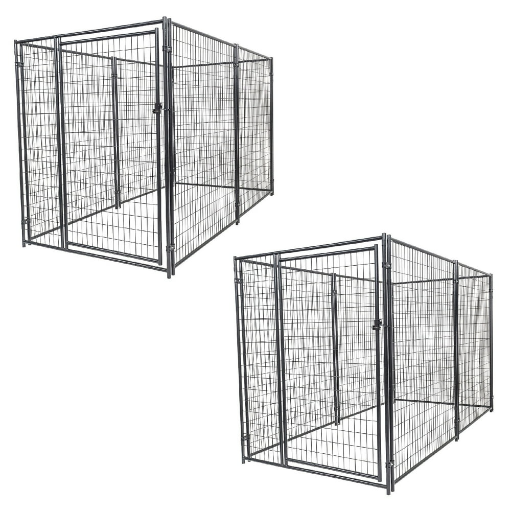 Lucky Dog Modular Outdoor Pet Kennel, 10'L x 5'W x 6'H, 2 Pack