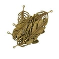 thumbnail image 4 of 10 Piezas de Antigüedades Filigrana India de Plumas Colgante 70 Mm de Bronce, 4 of 9