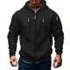 thumbnail image 2 of Yaoyar Men's Zip Up Hoodie Color Block Long Sleeve Casual Sweatshirt with Pocket Men's Long Sleeved Hooded Top, 2 of 9