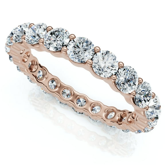 Pompeii 2ct Diamond Eternity Ring 14K Rose Gold (G/H,I1-I2)