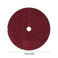 thumbnail image 3 of EWASWON Christmas 24 Inch Vintage Burgundy Sequin Glitter Christmas Tree Skirt - Christmas Party Home Holiday Decor, 3 of 6
