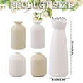 thumbnail image 3 of Souew Mini Ceramic Flower Vase Creative Desktop Decor Ornament for Dried Flowers Hydroponics Living Room Home Office Table Decoration - Style E, 3 of 6