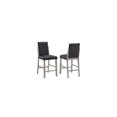 thumbnail image 2 of Room Designs Set of 2 Counter Height Chairs Black/Silver-Grey Contemporary Square, 2 of 3