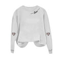 thumbnail image 4 of Valentines Shirt Women Heart/Love T-Shirts Crew Neck Long Sleeve Tops Cute Graphic Sweatshirts Valentine Shirt for Women, 4 of 6