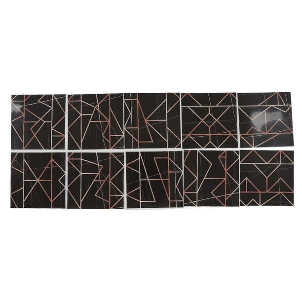 10pcs Tile Sticker 15x15cm 3D Self Adhesive Backing Waterproof Oil Proof Decorative 0.26mm Thicker PVC Tile Decals