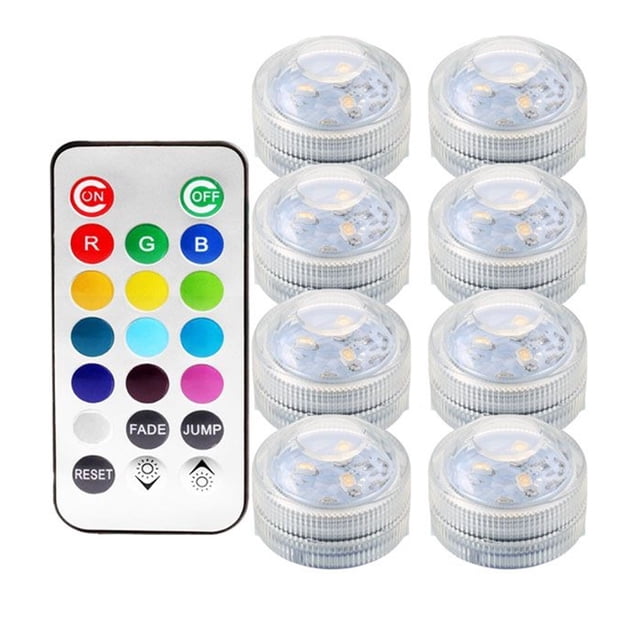 13 Colors RGB Led Submersible Underwater IP68 Light With Remote Control Lamp For Bathroom Swimming Pool Fountain Decor ,Easy to Install