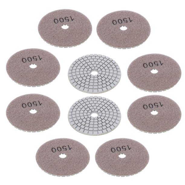 Pulido 10 Uds. Discos De Lijado De 3 Pulgadas Almohadillas Para Pulir Piedras De Hormigón De Mármol De Diamante Pulido Malla 1500