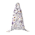 thumbnail image 7 of Honeii Lavender Flowers Print Poncho Cape, Cloak Coat, Snuggly Hooded Wearable Blanket, Hooded Cape For Teenagers,Halloween Costumes-Large, 7 of 7