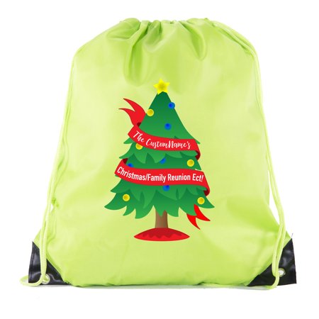 Christmas Tree Banner With Custom Name Family Reunion Party Favor