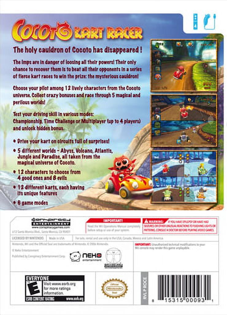 Nintendo Cocoto Kart Racer Wii - image 2 of 2