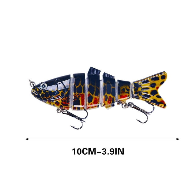 Multi-Stage Fish Sinking Swimbaits 10 cm ABS Plastic Soft Lure with Hand-Painted Clear Coat and Stainless Steel Rattler