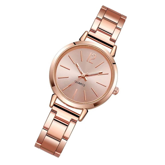 Slim Fit Rose Gold Ladies Watch Lightweight Alloy Construction Formal Attire Ready