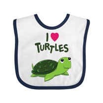 Inktastic I Love Turtles Boys or Girls Baby Bib