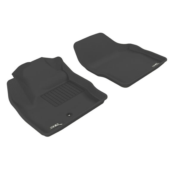 3D MAXpider Front Row Custom Fit All-Weather Floor Mat for Select Land Rover LR2 Models - Kagu Rubber (Black)