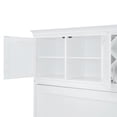 thumbnail image 6 of Harper & Bright Designs Wood Queen Size Murphy Bed Wall Bed with Top Cabinets & Wine Rack, Murphy Bed Chest Cabinet Bed Platform Bed, White, 6 of 18
