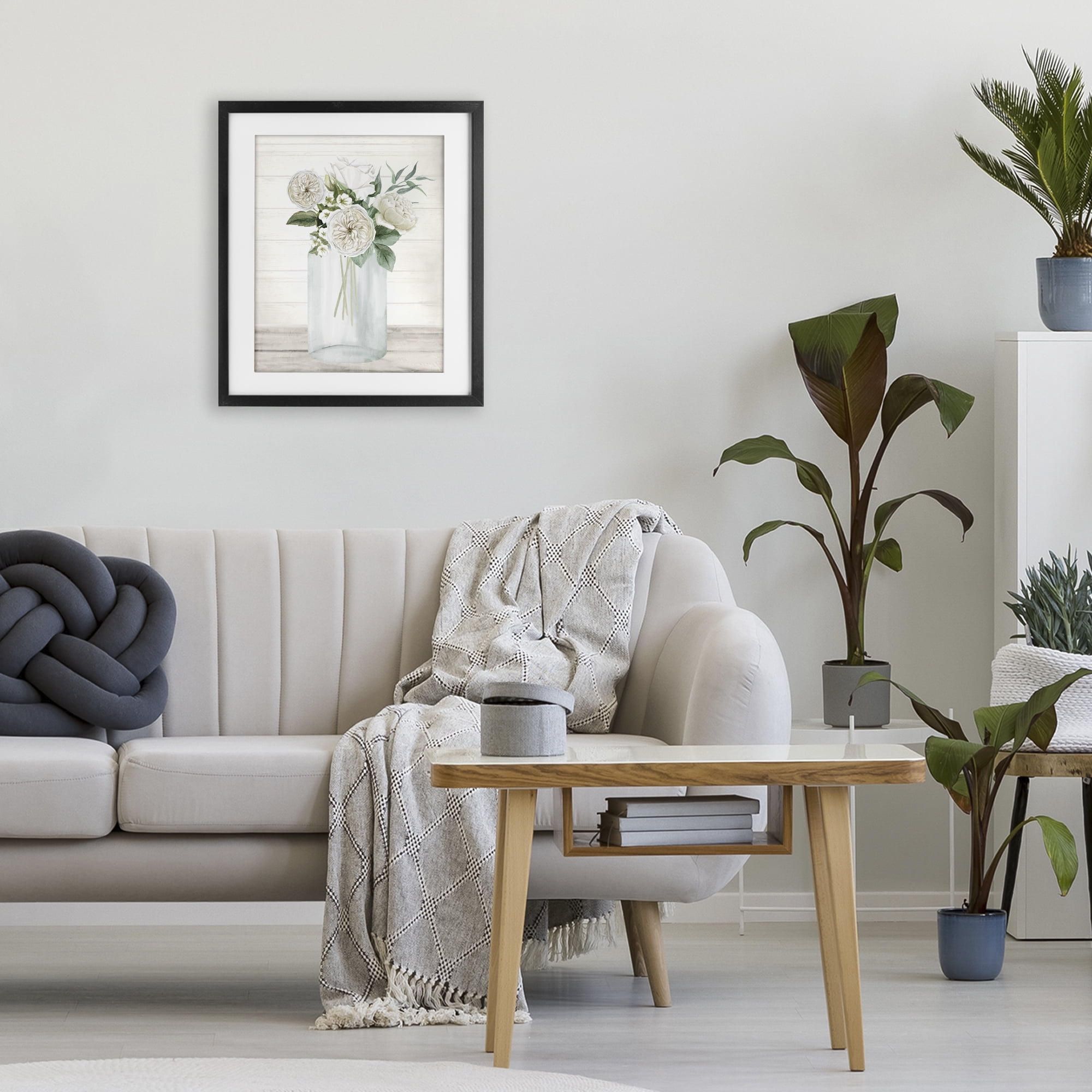 Stupell Industries Elegant Patience Bouquet Black Framed Print Under Glass, design by Kim Allen