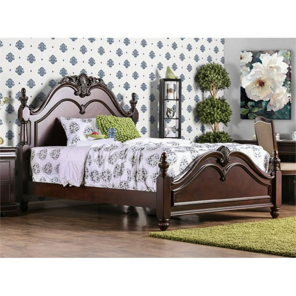 Furniture of America Ruben Traditional Wood Queen Poster ...