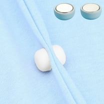 Kumdkd Strong Magnetic Clasp for Scarves, Bandanas & Shawls – No-Sew Fabric-Friendly Buckle for Women, Hijab Accessories, Secure Neckline Adjuster (2-Pack, White)