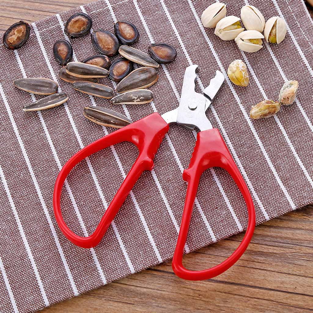 Walnut Opener Tool with Non-Slip Handle for Home Pine Nuts Pecan Remover Shell Opener Stainless Steel Nut Shell Cracker Seed Pistachio Sheller Opener Peeling Pliers