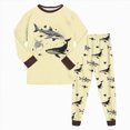 thumbnail image 2 of HFHAPW Little Boy Girl Pajama Set Sleepwear Long Sleeve Pjs 2 Piece Jammies Fall Winter, 2 of 7